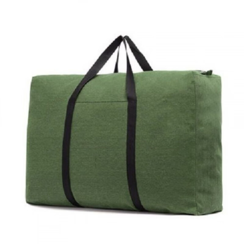 Vinoya Extra Large Thick Canvas Moving Check Bag - Large Capacity Portable Storage Bag Working Student Return Luggage Bag Thick Canvas Military Green Extra Large Width 85cm Height 50cm Thickness 25cm