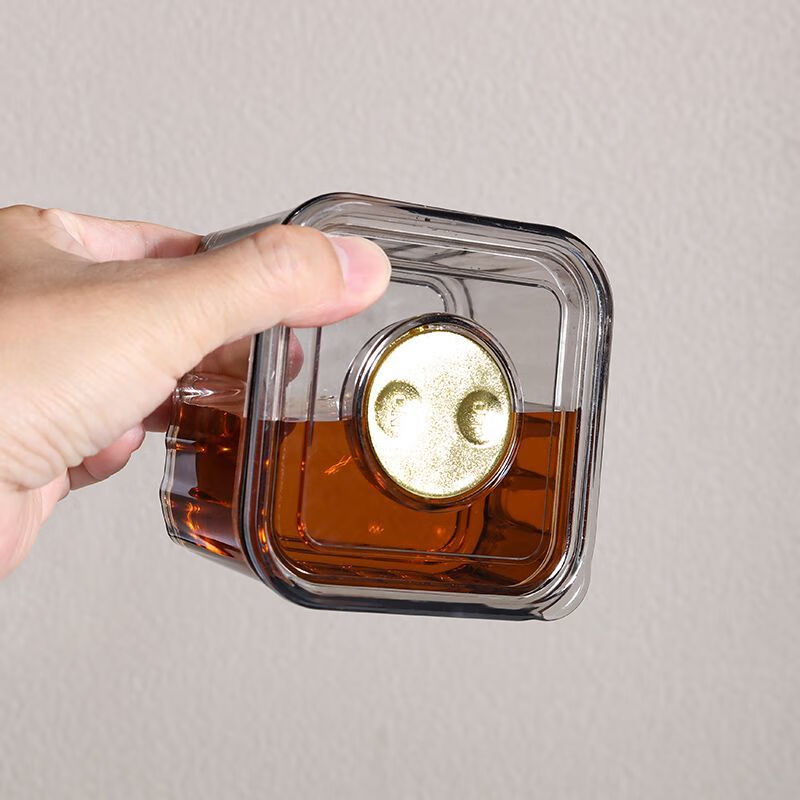 Raf core snack box, a box for storing snacks, food-grade snack storage box, high-end light luxury candy box for living room, divided water, gold amber color, 5 compartments (sealed with lid)