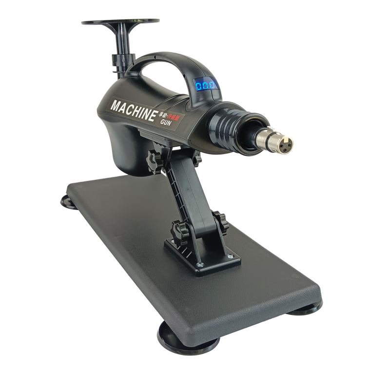 Enjoyment gun machine simulated penis female masturbation device fully automatic telescopic pile driver female plug-in adult sex toy 2. Remote control hand adjustment + four heads + remote control mobile phone holder + gift