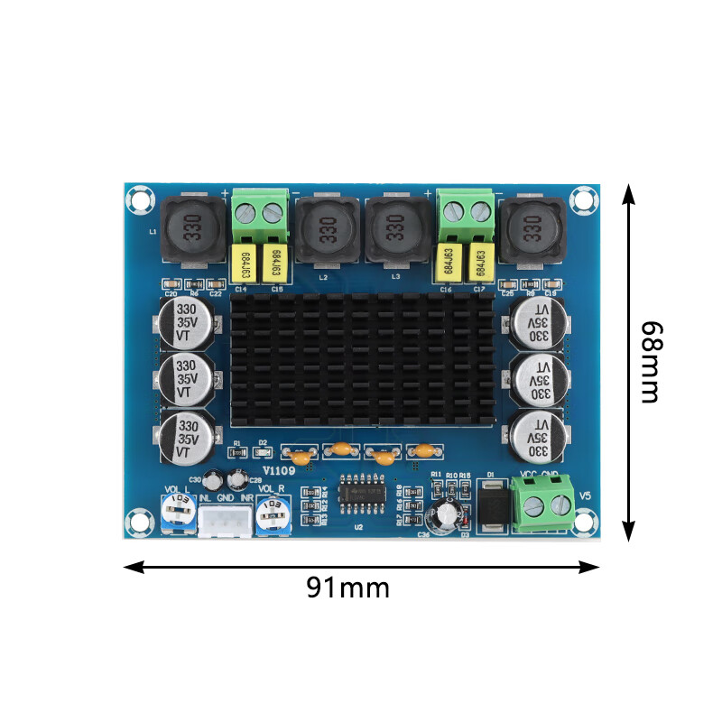 M543 TPA3116D2 digital power amplifier board two-channel 120W*2 Class D digital audio amplifier board M543 digital power amplifier board_domestic no specifications