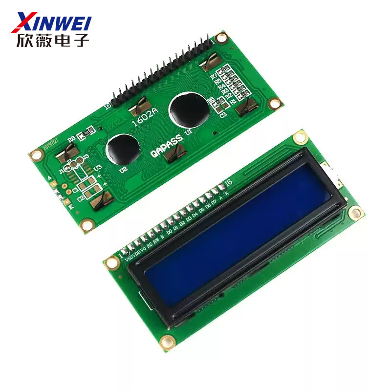 Xinwei LCD1602 LCD display 1602A module blue screen yellow green screen gray screen 5V 3.3V solder pin header IIC/I2C 5V gray screen IIC