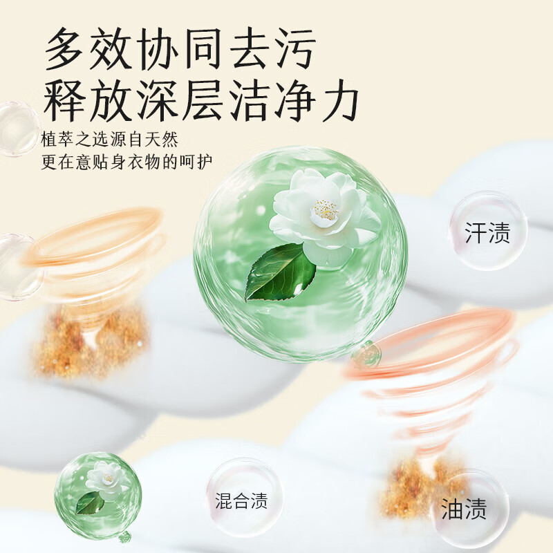 Manhua laundry detergent, deep cleansing, long-lasting fragrance, decontamination and color protection, fragrance laundry detergent, smooth and protective, Camellia 5.2 catties * 1 bag