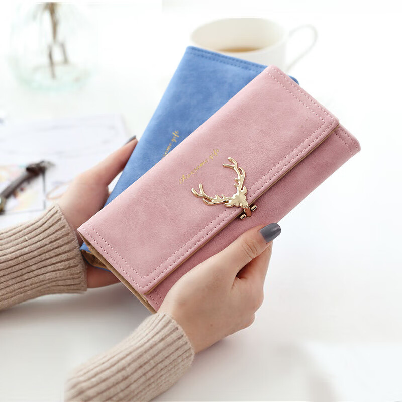 Youguan Wallet Women's 2025 New Women's Long Wallet Fashion Retro Frosted Wallet Zipper Large Capacity Mobile Phone Bag Women Black