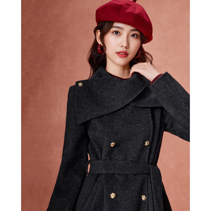 IEF/Aiyifu 2025 Autumn and Winter New Woolen Coat Women's Late Winter Unique Super Nice Warm Woolen Coat