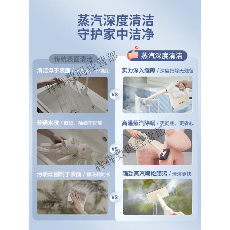 BLAUPUNKT Germany BLAUPUNKT handheld multi-functional high temperature and high pressure steam cleaner household kitchen steam cleaning machine all-in-one warm apricot yellow full set + BLAUPUNKT water-cooled fan