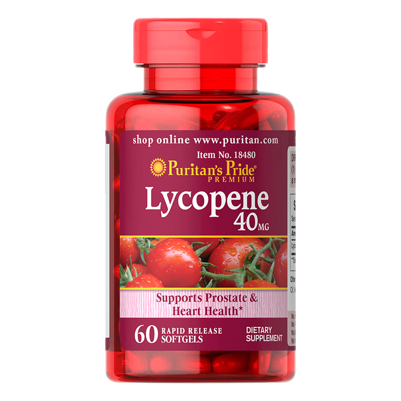 Puritan's Pride Lycopene Soft Capsules imported from the United States for men preparing for pregnancy and prostate to improve sperm motility for men Lycopene 60 capsules/40mg