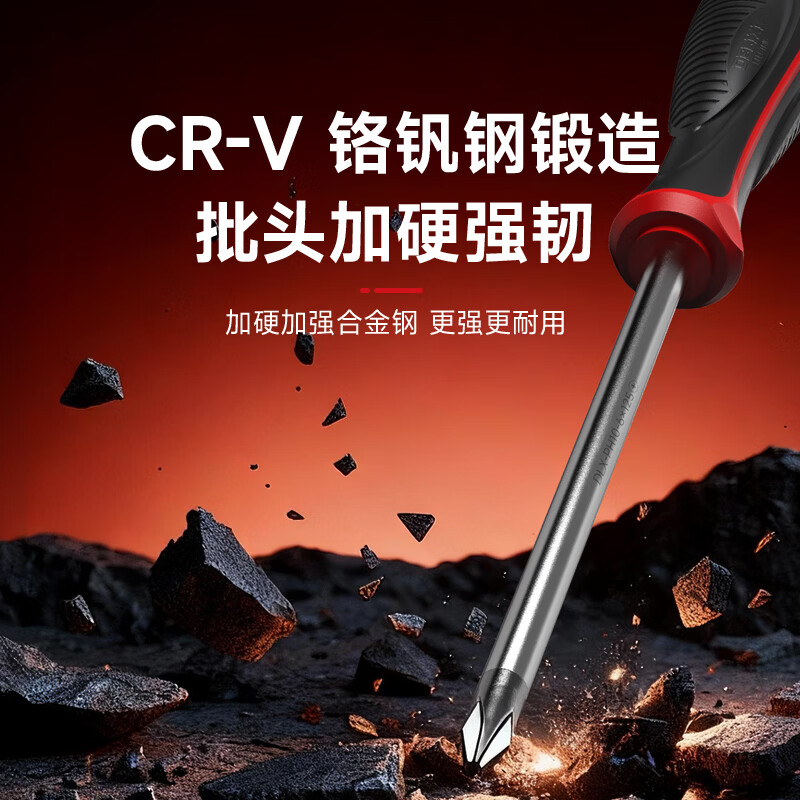 DELIXI dual-purpose screwdriver double-headed cross-head screwdriver multi-functional industrial-grade disassembly and repair screwdriver tool