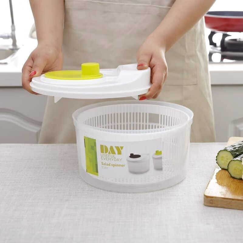 Vegetable dehydrator large capacity household salad dehydration manual spin dryer kitchen vegetable drain basket large capacity fruit and vegetable dehydrator