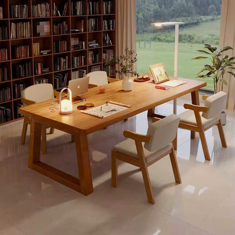 LEADTEK living room desk solid wood dining table study table large board table work table long table to go to the living room large long table tea table special price impulse 30mm thickened desktop wood color 160