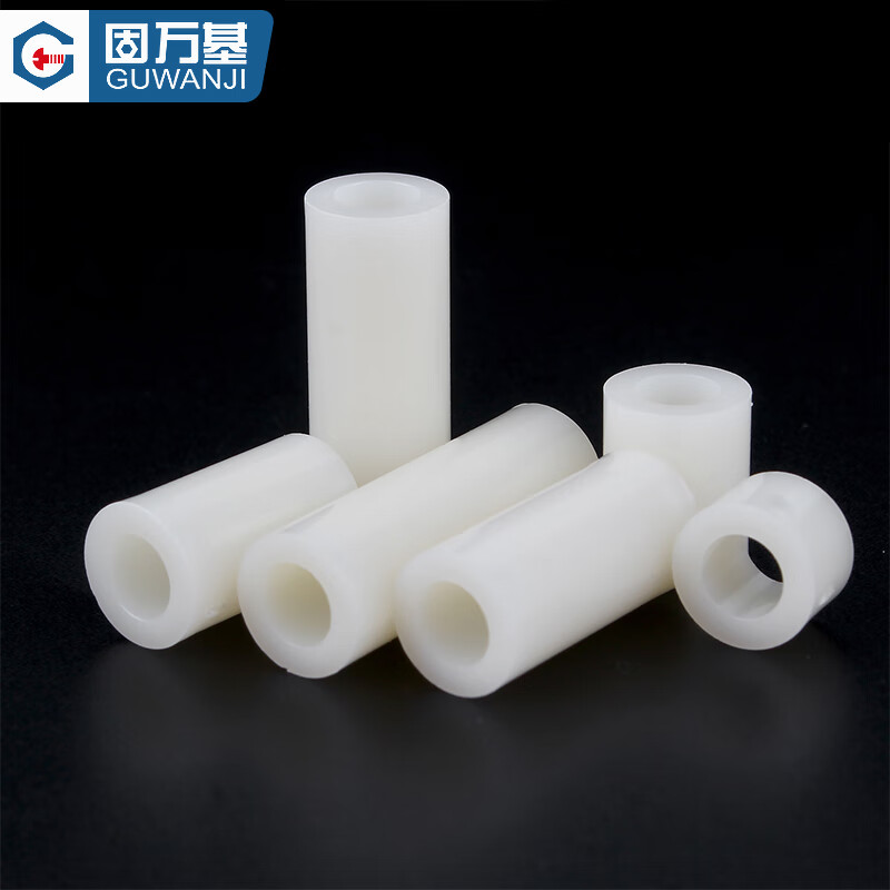 GUWANJI insulating isolation column hollow ABS washer nylon casing support spacer column padding column plastic cylinder 7x3.2x25 100 pieces