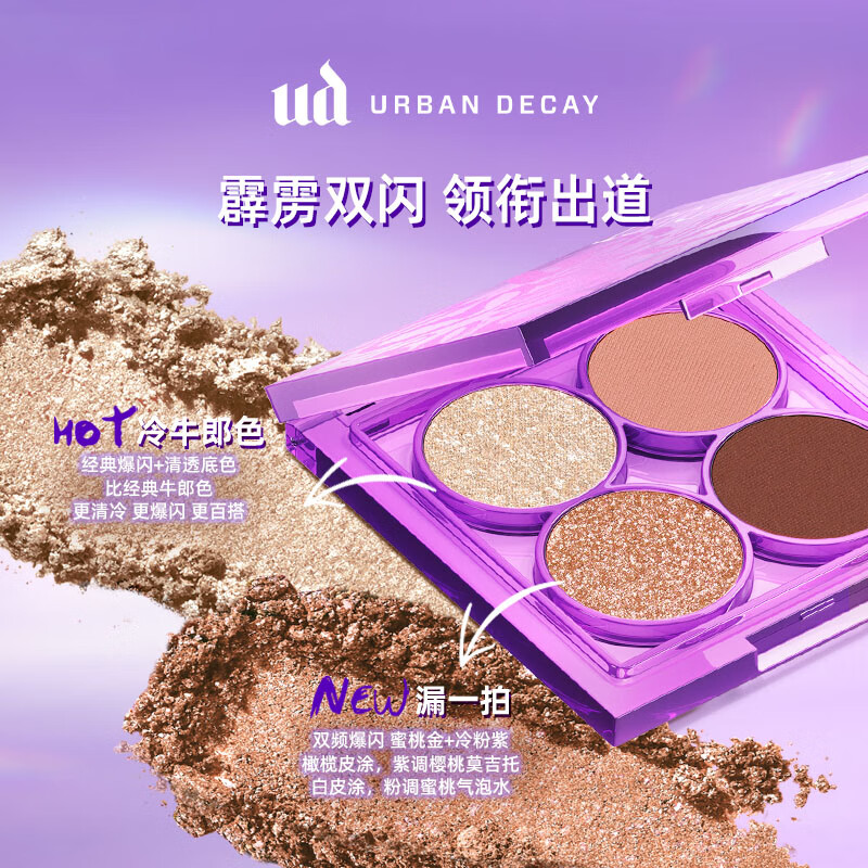 Urban Decay Decaying City ud Heartbeat Four Color Cowherd Earth Color Eyeshadow Palette Highlight Birthday New Year Gift for Girlfriend