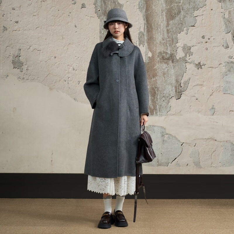 Nishimachi Village House (SETIROM) temperament shirt women's 2025 winter new high-neck jacquard long-sleeved bottoming shirt XHAD10462 white one size