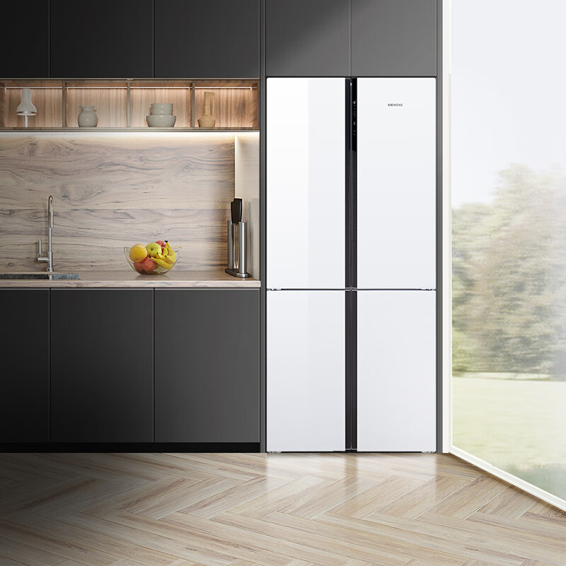 SIEMENS 500-liter cross-door ultra-thin micro-flat independent dual-cycle refrigerator first-level energy consumption air-cooled frost-free deep freeze freshness locking function BCD-500W (KC88CEA20C)