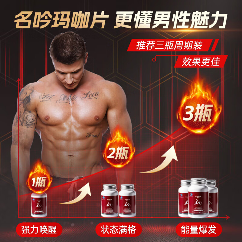 Mingyin Mingyin Xiaohong Bottle Maca Tablets Xiaohong Bottle Famous Drink Mingyin Mingling Yinyin Jinyin Xiaohong Bottle Xiaohong Bottle Replenishes the Kidney Single Bottle Periodic Packing for Better Effects