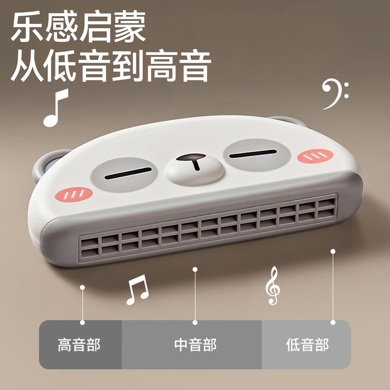 Bei Chuzhong infant toys 0-6-12 months Panda Whistle 1-year-old baby children's toys 1-3 years old one-month-old gift Whistle + harmonica + trumpet Oral muscle training/exercise lung capacity Gift box for newborn infants and toddlers Practical high-end meeting gift