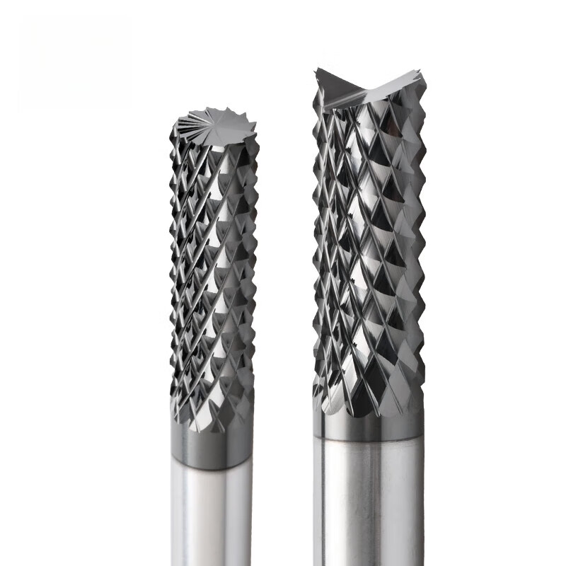 Diamond coated corn tungsten steel milling cutter Glass carbon fiber circuit board graphite material special milling cutter 4*17*D4*50*2F