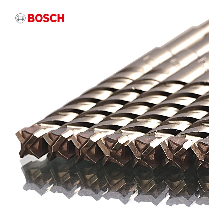 Bosch (BOSCH) electric hammer impact drill bit four pits four blades 5 series round shank two pits cross wall extension extension for concrete drilling 16x250x310mm four blades round shank