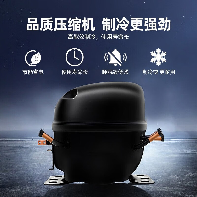 AICHEN small refrigerator mini small household refrigeration and freezing dual-purpose dormitory rental double-door office refrigerator energy-saving energy-saving first-class energy efficiency 56L silver approximately one hour of electricity in four days