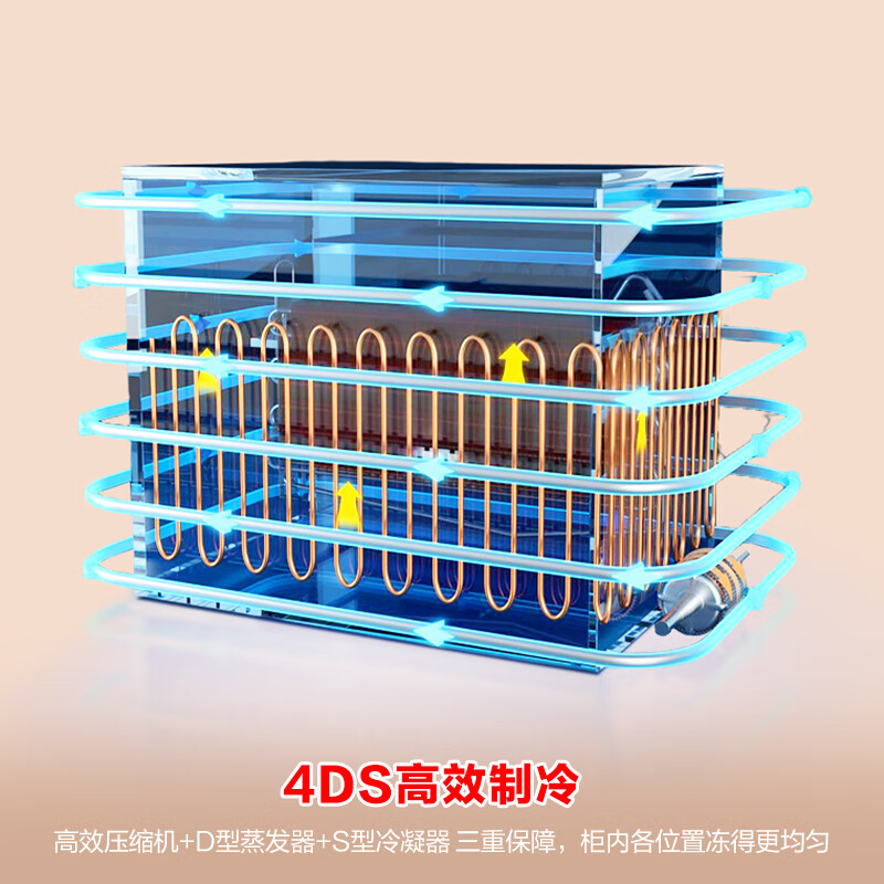 Ronshen 300L power-off protection, large freezing power, PCM antibacterial liner-35, cryogenic locking, 80% efficient defrosting, household and commercial horizontal large freezer BD/BC-300E10HNLAD