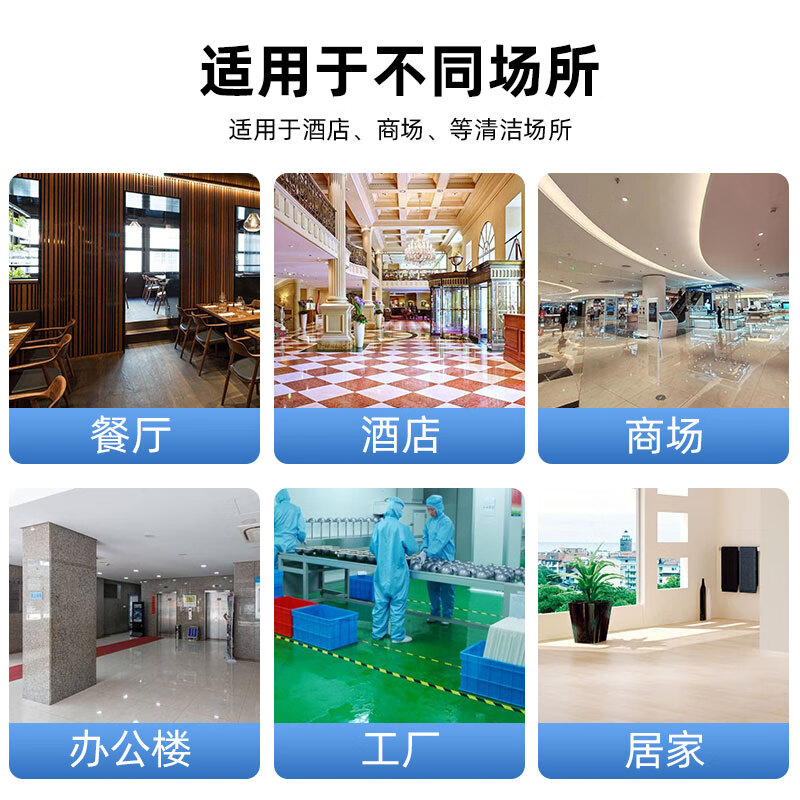 Fuxi wood dust push mop 60cm large flat mop with rod complete set of cleaning special large row mop shopping mall lobby mop hotel cotton yarn thickened thick line large mop