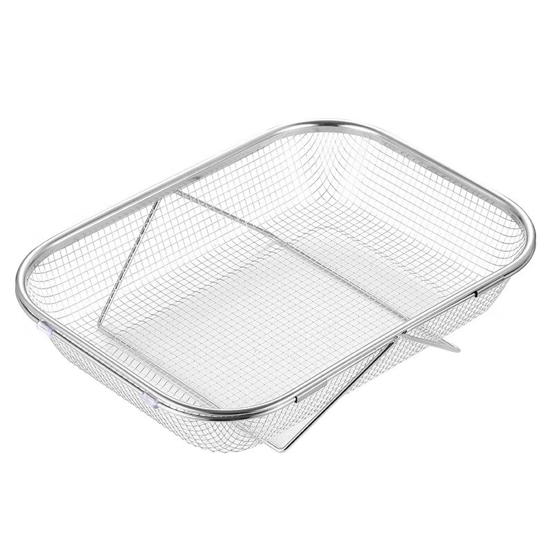 Zwilling German quality 304 stainless steel drain basket new sink drain rack thickened kitchen single sink drain basket home 304 drain basket-large size_retractable 37-51.5CM