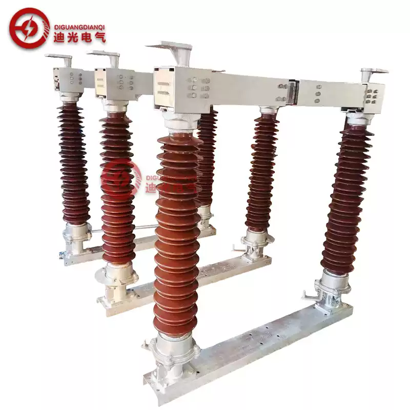 GW4-110/1250A outdoor 110kV pole-mounted isolation switch double grounding GW4-126kV isolation knife gate black