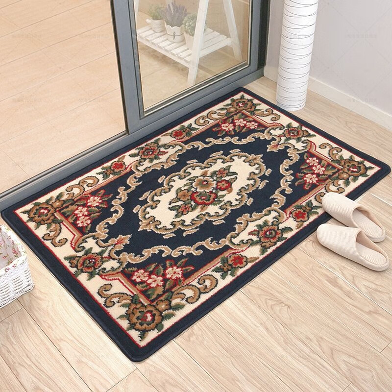 Jiaojing Hui Worshiping Felt Carpet Machine Woven Carpet Door Mat Entry Door Mat Living Room Foyer Dust Removal Foot Mat Thickened Red 60cm*90cm