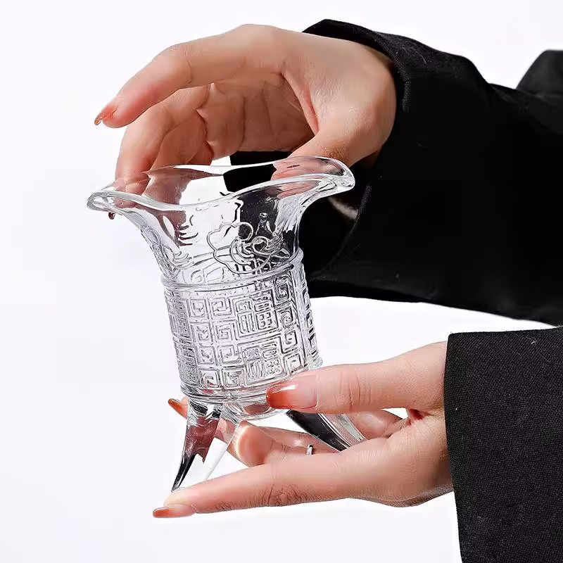 DASKSHA Imperial Cup Qin Shihuang Cup Antique Tea Cup Men's Glass Ancient Three-legged Cup Marquis Cup Wine Cup