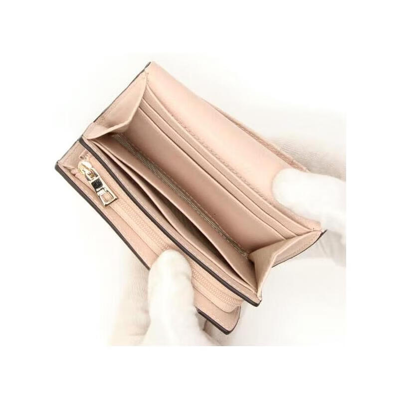 FURLA women's wallet with multiple card slots for document storage, coin compartment and bill storage, pink embossed leather for girlfriend Pink ONE SIZE