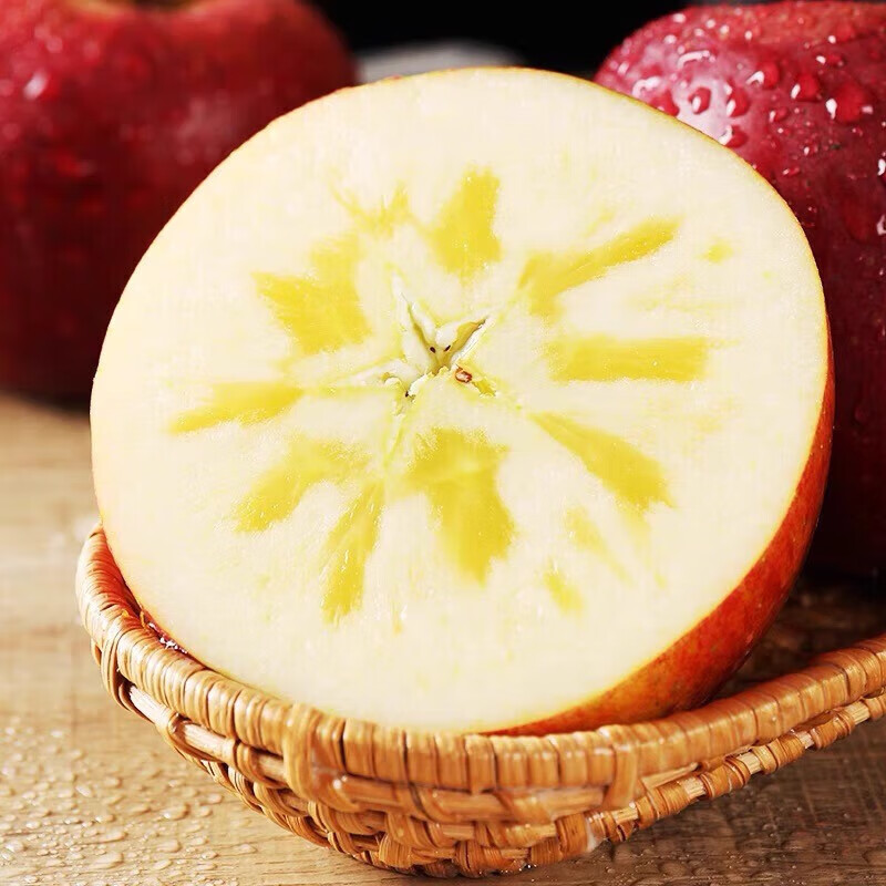 2025 Yunnan Zhaotong Chou Apple Rock Candy Heart Seasonal Fresh Fruits Whole Box Gift Box Fresh Fruit Seasonal Full Box 6 Jin Small Fruits Fruit Diameter 60-70 About 18 Pieces