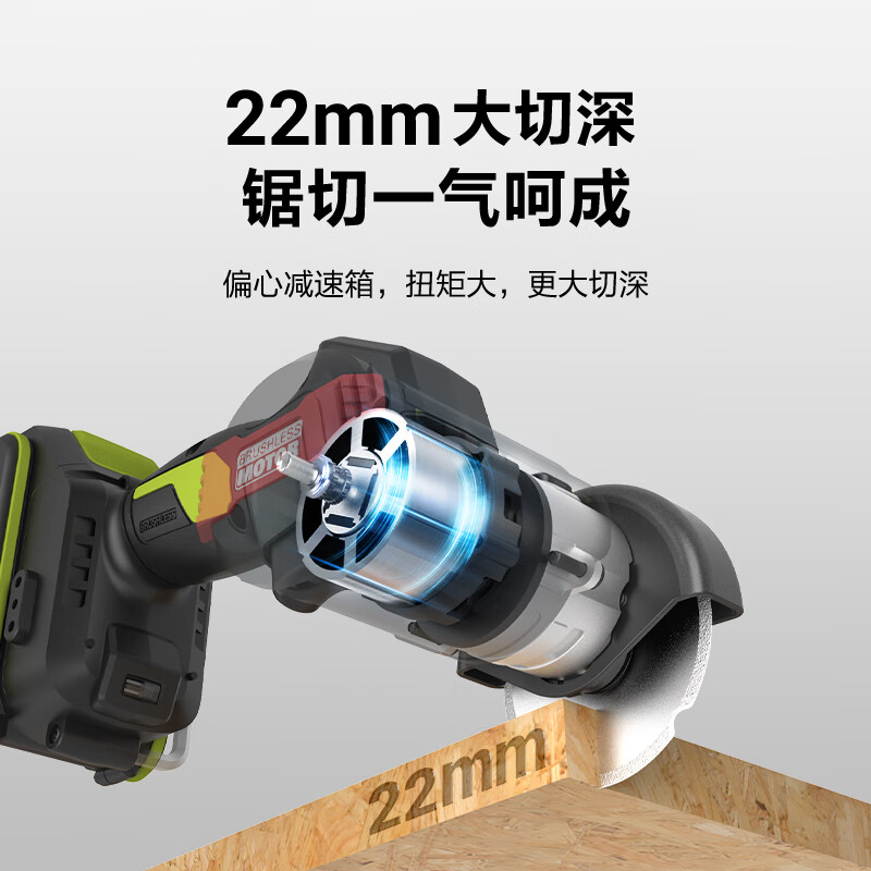 Wicks Kitty Hawk Saw WU802 Small Brushless Angle Grinder Lithium Battery Electric Cutting Machine Grinding Seam Tool WU802.9 Bare Metal No Battery Charger