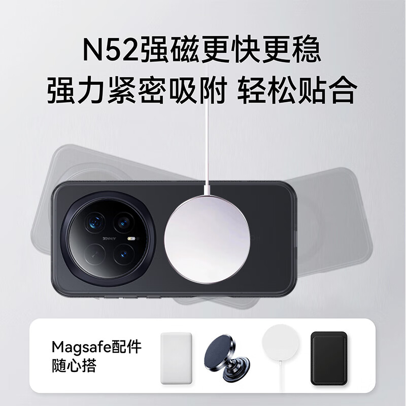 ESCASE is suitable for Honor Magic8Pro mobile phone case, magnetic all-inclusive protective cover, IML frosted anti-fingerprint semi-permeable soft edge anti-fall anti-slip simple men and women simple transparent black