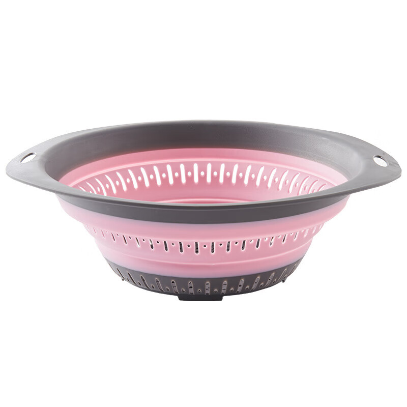 PUEINE fruit drain basket tea tray drain pipe factory direct supply spot simple and fashionable kitchen hanging fruit basket for washing vegetables oval pink (large size)