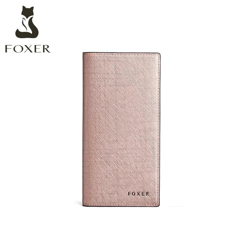 Golden Fox (FOXER) cowhide women's wallet large capacity long card holder money wallet clutch bag coin purse birthday gift for girlfriend