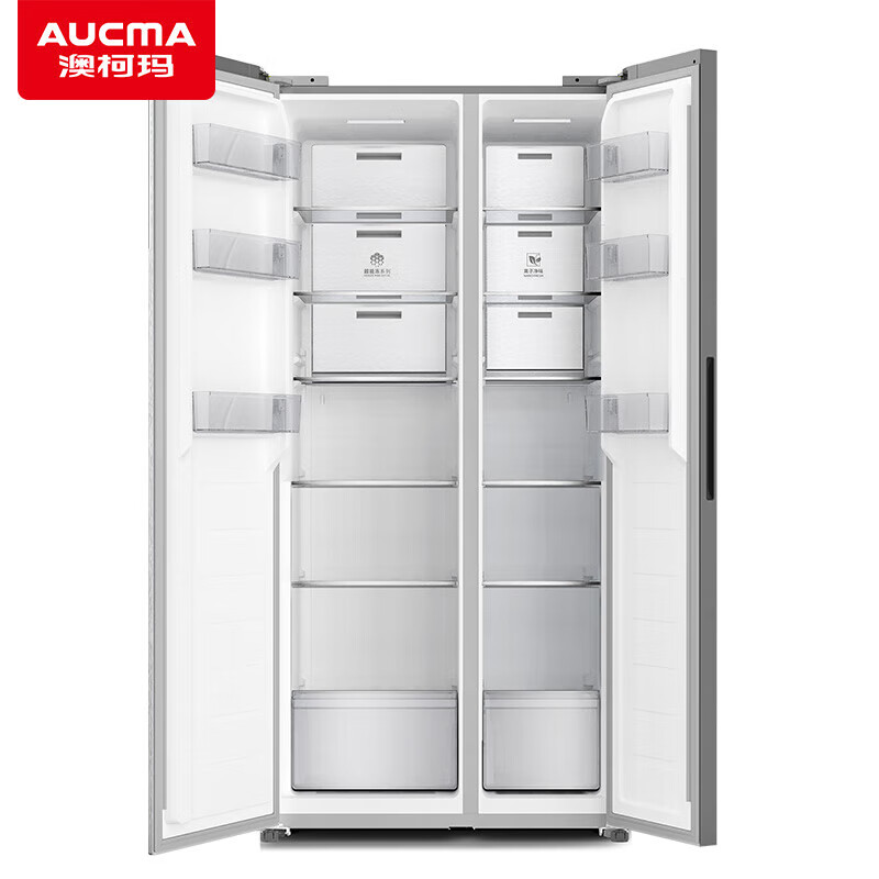 AUCMA 560-liter unbounded zero-flat embedded intelligent dual-frequency electronic temperature-controlled tourmaline negative ion purification side-by-side door refrigerator minus 36 degrees deep-freezing refrigerator BCD-560WPHZDDX BCD-560WPHZDDX