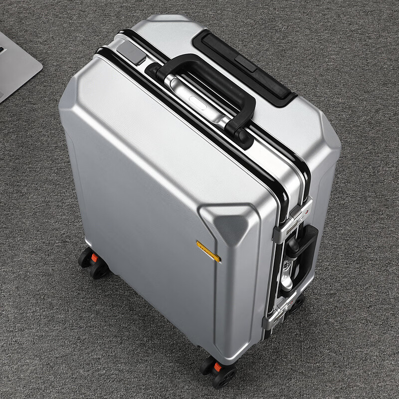 Xiaomi Li high-end suitcase can seat 22 people, suitcase for men and women, 20 boarding case, college student business large capacity, 26 trolley case, supreme aluminum frame, dark gray, 20 inches, boarding size