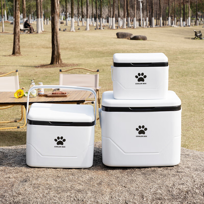 Fat Donglai's same style outdoor ice bucket insulated box ice cube cooler camping vehicle commercial stall small portable 8L Panda black and white long-lasting insulation + ice crystal box * 1 + ice bag * 5 1 piece