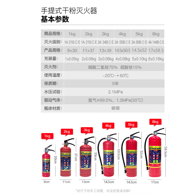 Dragon Portable Dry Powder Fire Extinguisher Suspended Cart Type New National Standard 2025 3C Certification Household Commercial Fire Annual Inspection Ready in Stock Quick Delivery Portable Dry Powder 3kg New National Standard