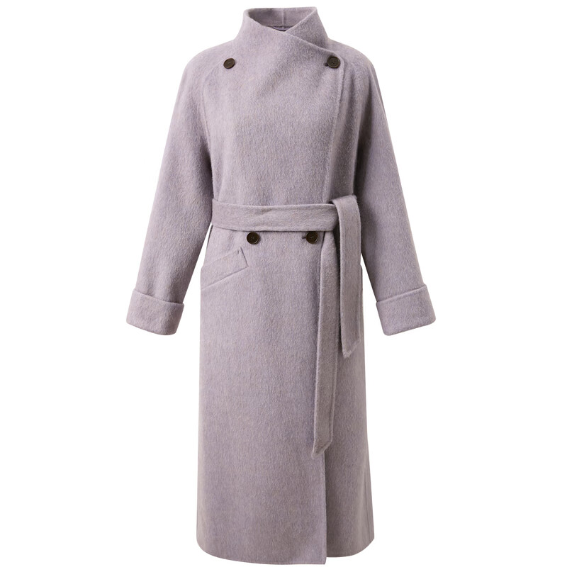 Sancai Albaka 2025 Winter New Double-sided Wool Coat Lapel Sheep Wool Jacket M