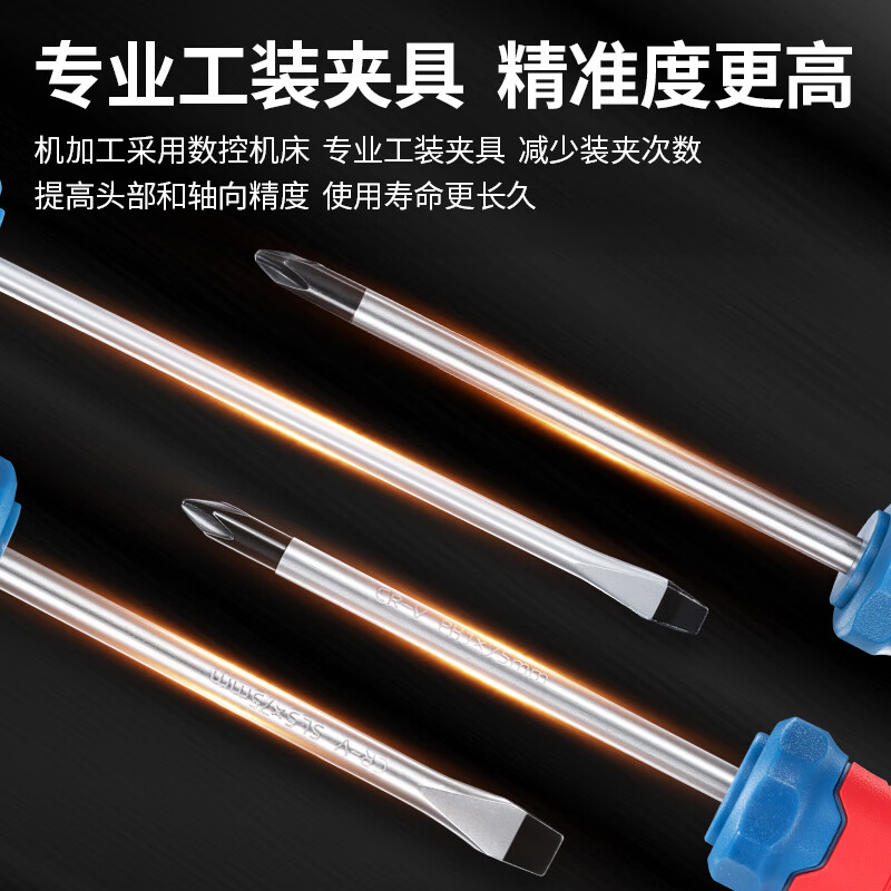 Dongcheng Cross Slotted Screwdriver Multifunctional Household Repair Tool 8-piece Screwdriver Set