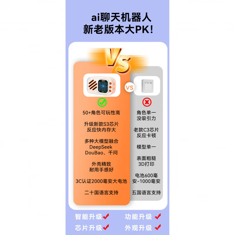 Xiaozhi AI dialogue robot intelligent ESp32 bean bag DEEPSEEK Qianwen Xia Ge children's gift black (20% user choice)