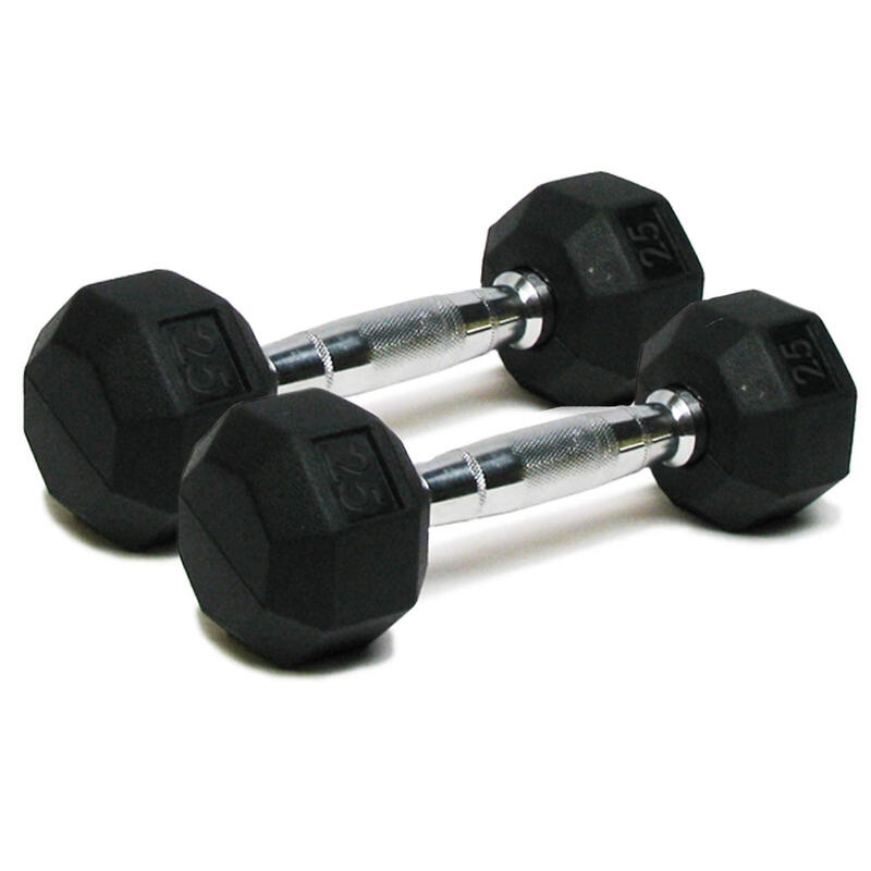 SPRI Premium Rubber Dumbbell 25-Pound 25 lbs (approx. 11340 g)