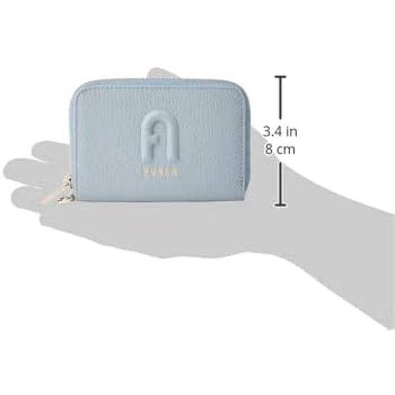 FURLA women's wallet with multiple card slots for storing change, storing IDs, portable, light leather texture, gift for girlfriend initial