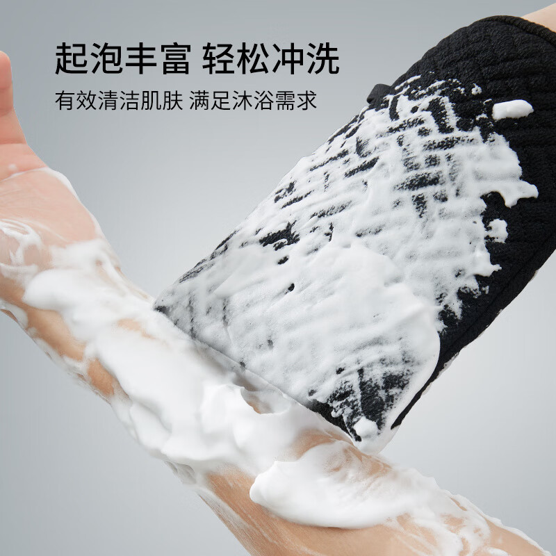 Bath towel, men's special thick and thin sand back strip, back rub artifact, double-sided thickening, powerful decontamination, 3D double-sided coarse sand style, dark blue