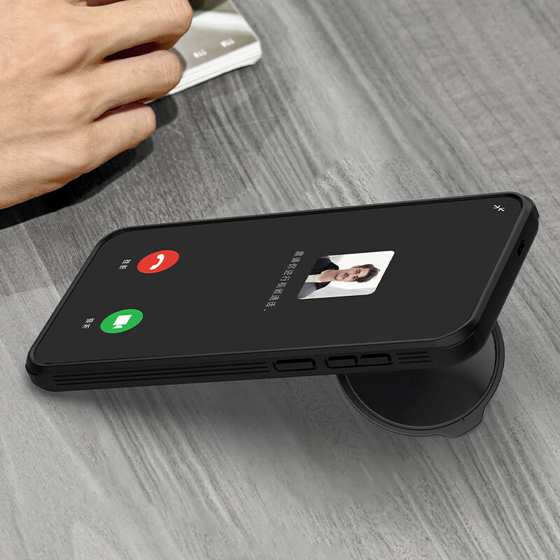 Nelkin suitable for Vivo X300 Pro mobile phone case, magnetic all-inclusive lens protection bracket case, anti-fall, light and simple protective case, black mirror Prop, transparent black