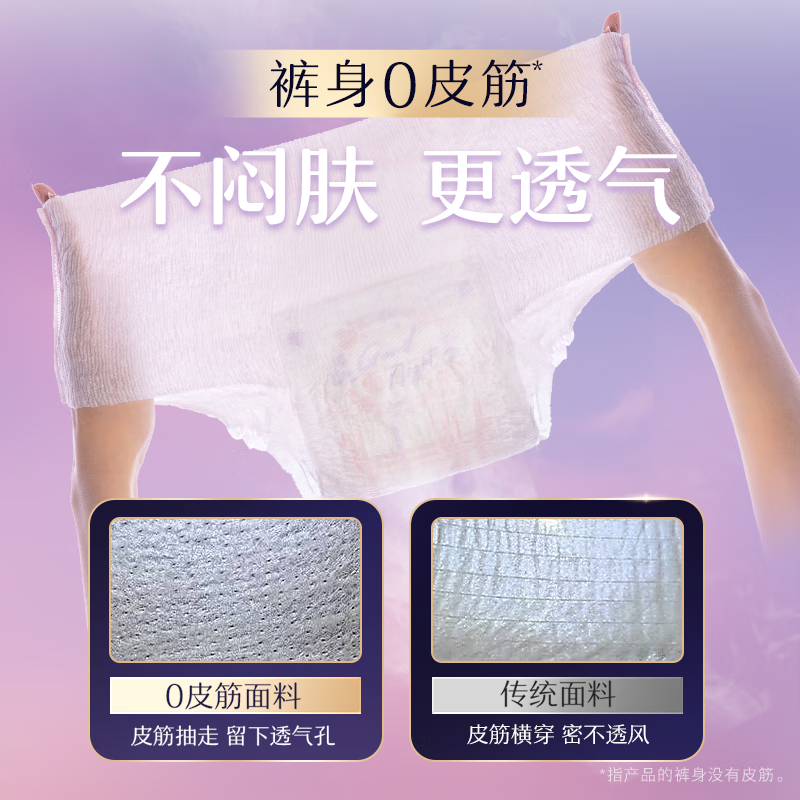 Sophie ultra-thin 0 rubber band ultra-sleep safety pants travel size L size 8 pieces sleep pants pants type sanitary napkin self-operated flagship