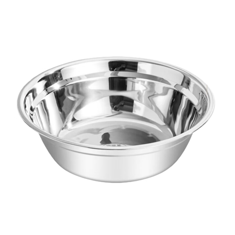 Xingfang stainless steel basin thickened flat bottom soup basin kitchen egg beating and basin washing vegetable baking basin 22 cm