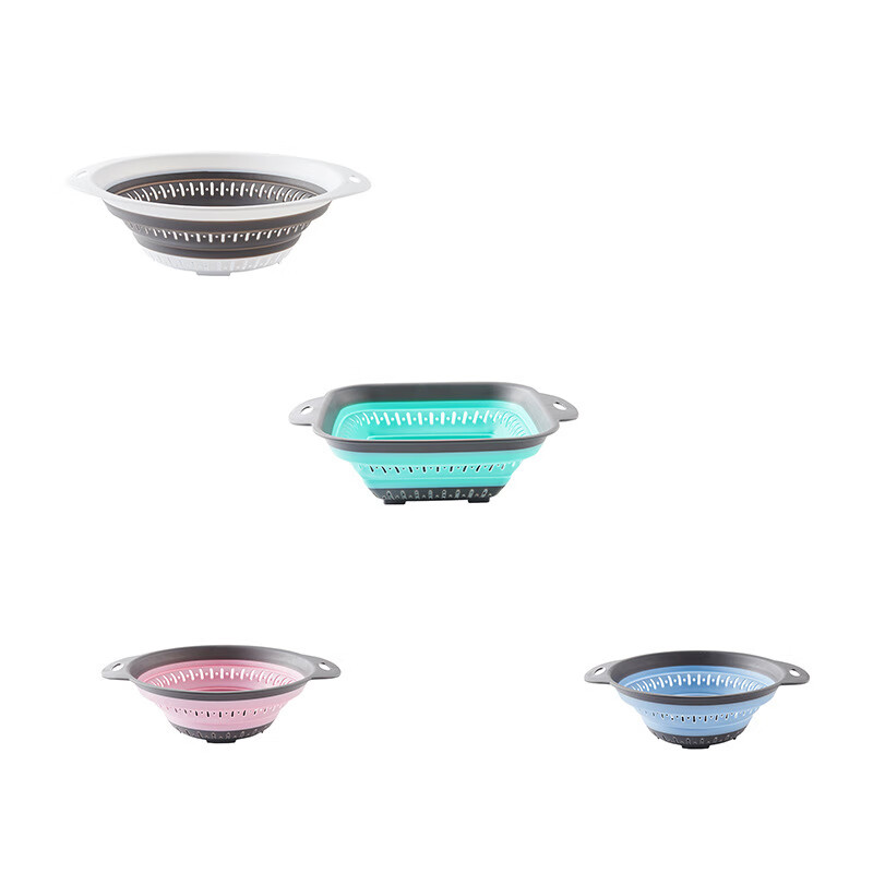 PUEINE fruit drain basket tea tray drain pipe factory direct supply spot simple and fashionable kitchen hanging fruit basket for washing vegetables oval pink (large size)