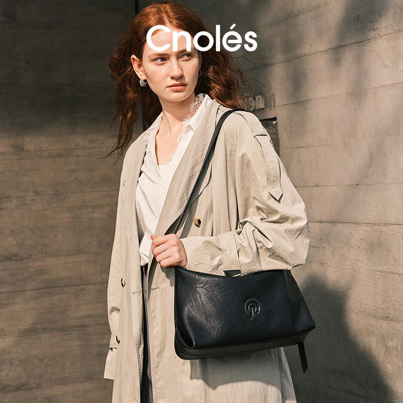 Cnoles vertical star bag for women 2025 latest niche high-end large-capacity relaxed hobo shoulder crossbody bag