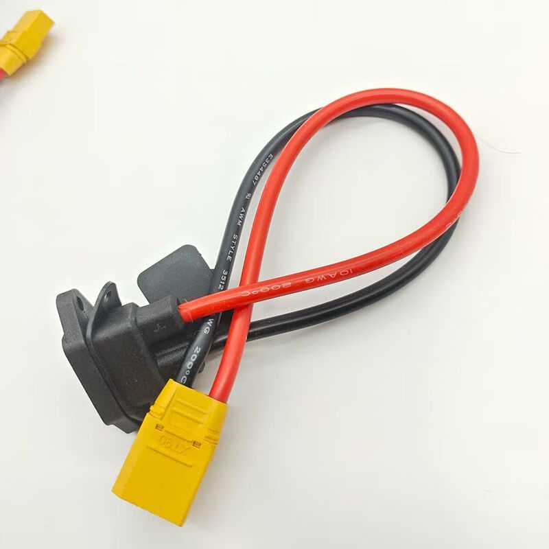 Mo Peng xt90 charging port male to T90 male and female plug thick line high-power lithium battery charging adapter T90 female to male 6 square 20 cm